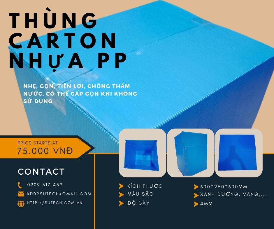 Thùng carton nhựa 01, thùng nhựa danpla pp