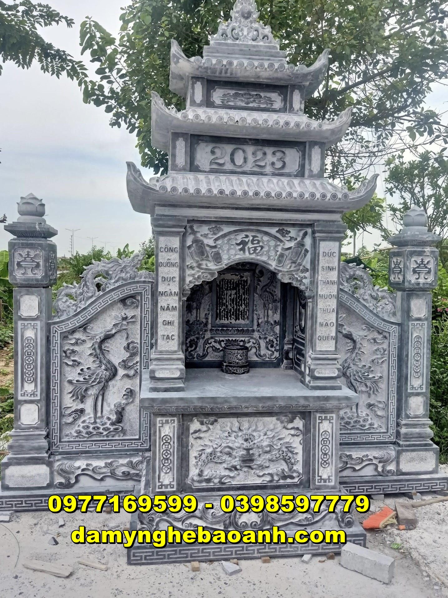 giá bán lăng mộ đá tự nhiên đẹp tại đồng tháp 009