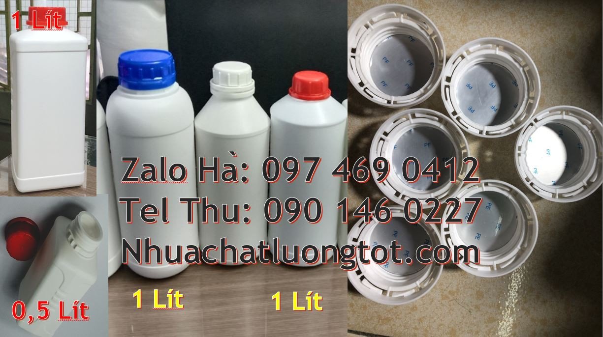 Bán chai nhựa lớn đựng hóa chất,chai nhựa hdpe màu trắng xanh vàng đỏ