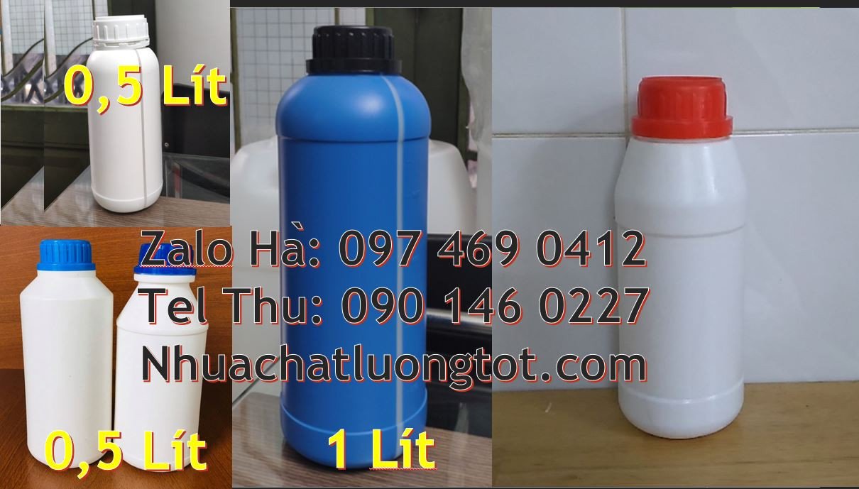 Bán chai nhựa lớn đựng hóa chất,chai nhựa hdpe màu trắng xanh vàng đỏ