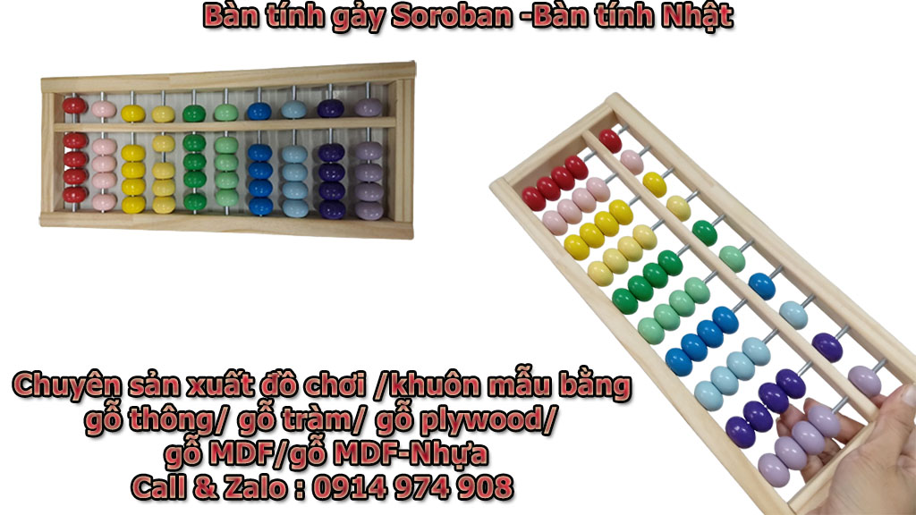 Bàn tính gãy Soroban của nhật-Chuyên sản xuất gỗ theo yêu cầu