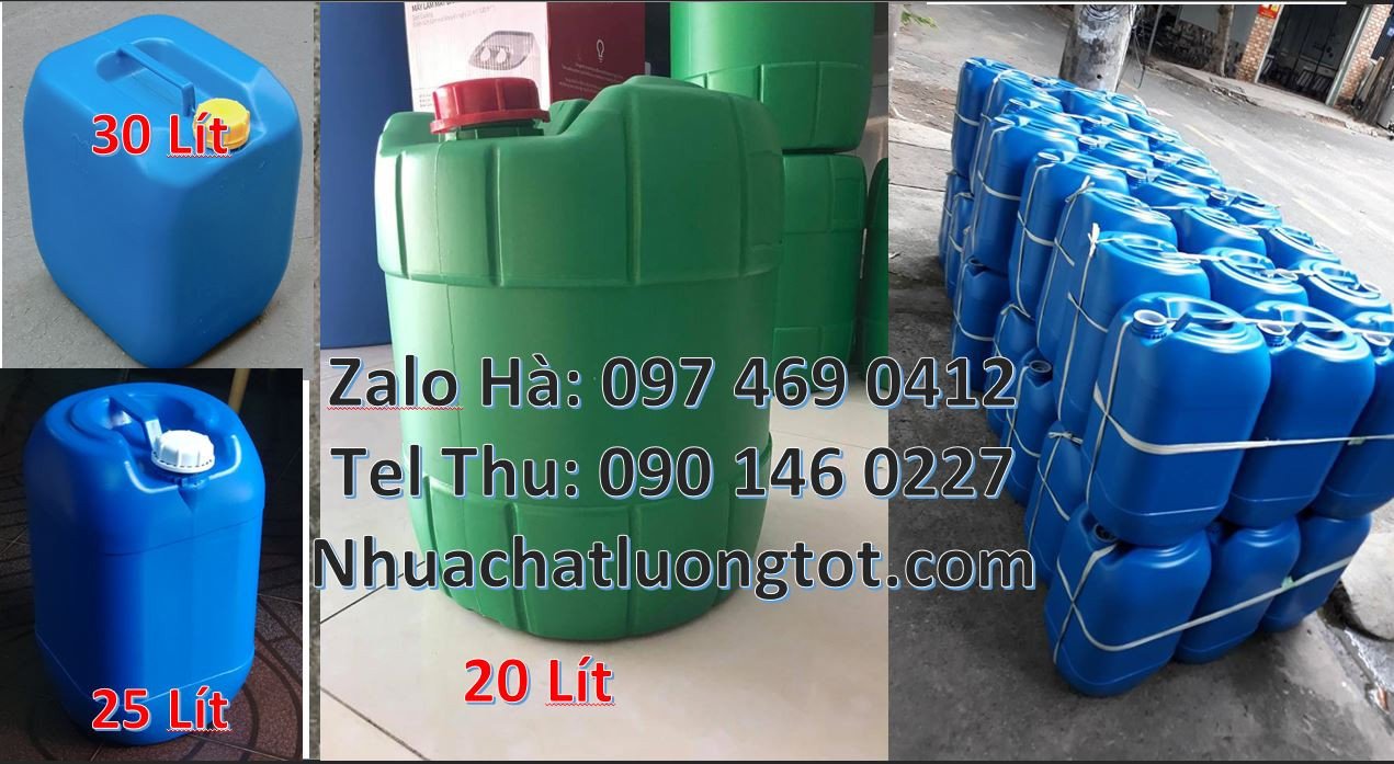 Bán can nhựa lớn 25l màu xanh,can nhựa 30l đựng chất lỏng chất lượng c