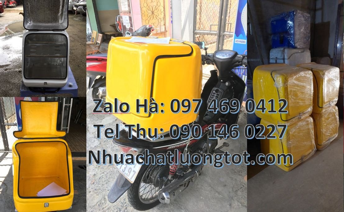Bán thùng giao hàng phía sau xe máy,thùng giao hàng tiết kiệm giá rẻ