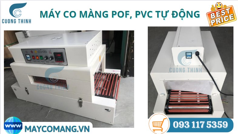 Máy rút màng co nhiệt PVC, POF - Giao hàng toàn quốc