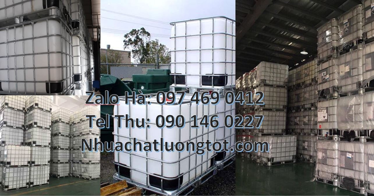 Bán thùng nhựa vuồng ibc màu trắng,thùng nhựa lớn 1000l có khung thép