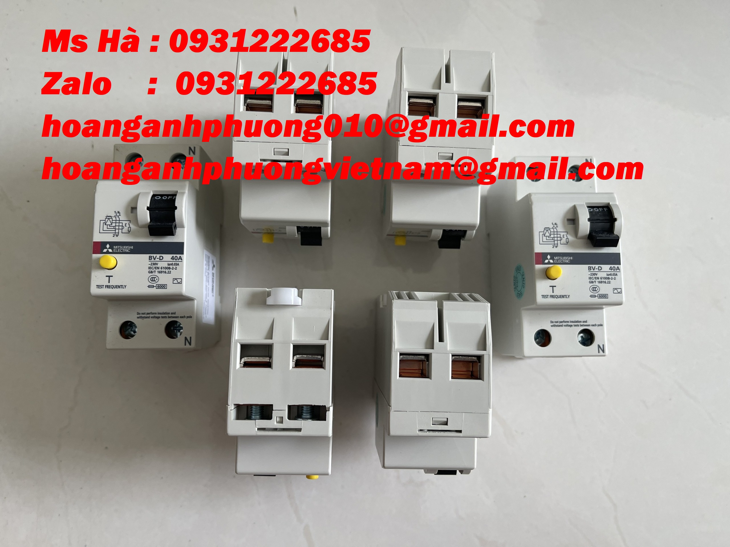 RCCB chống giật  hãng mitsubishi  BV-D  2p 40A