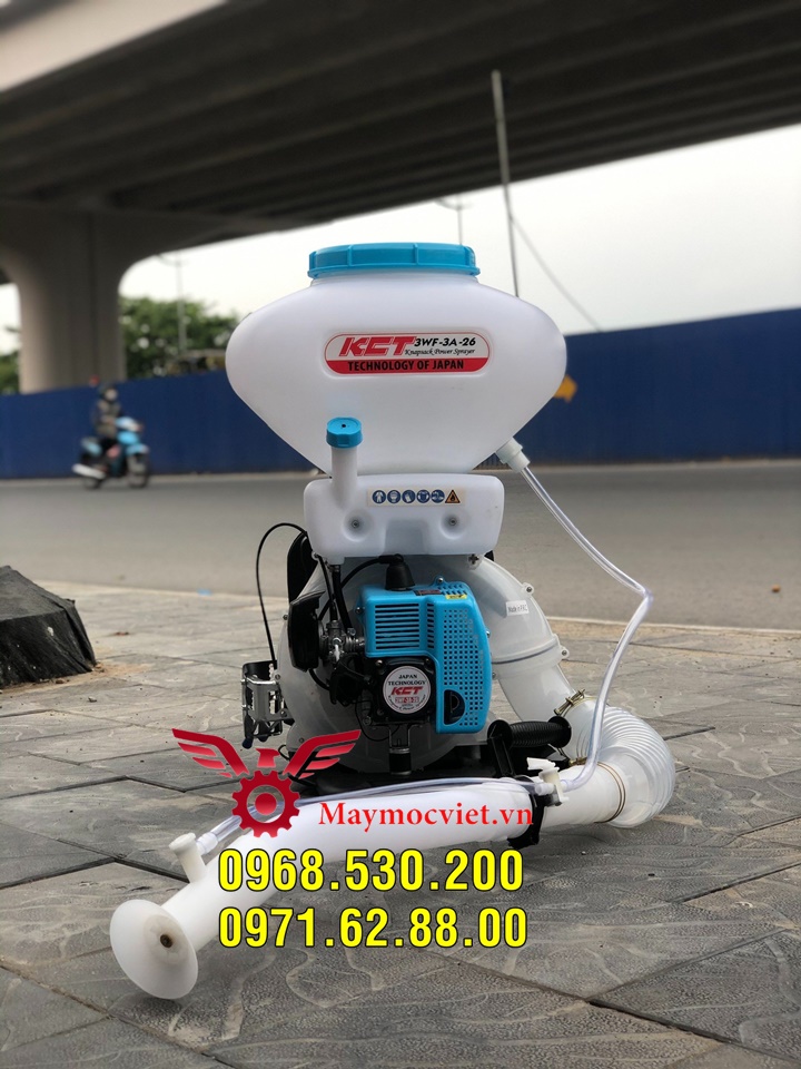 Máy xạ phân 3 chức năng KCT vừa phun dạng hạt , dạng nước , dạng vôi