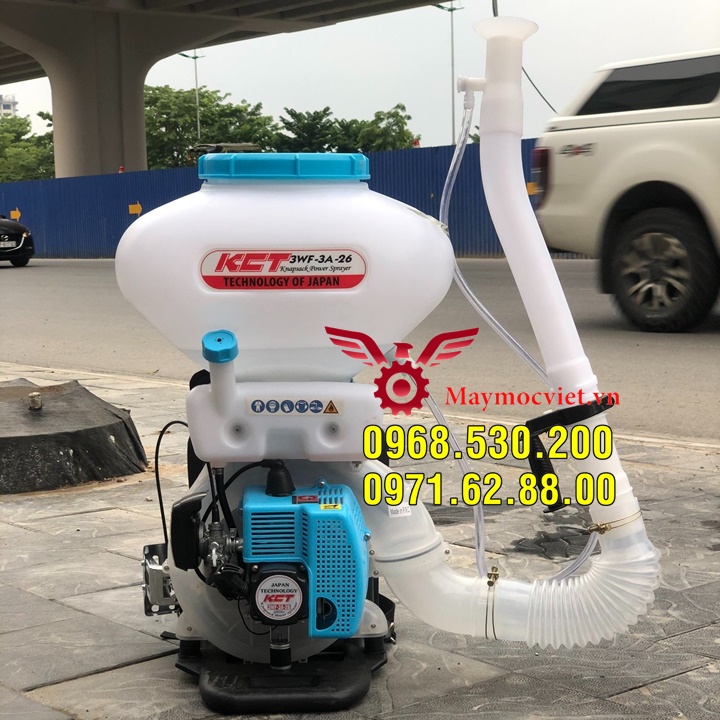 Máy xạ phân 3 chức năng KCT vừa phun dạng hạt , dạng nước , dạng vôi