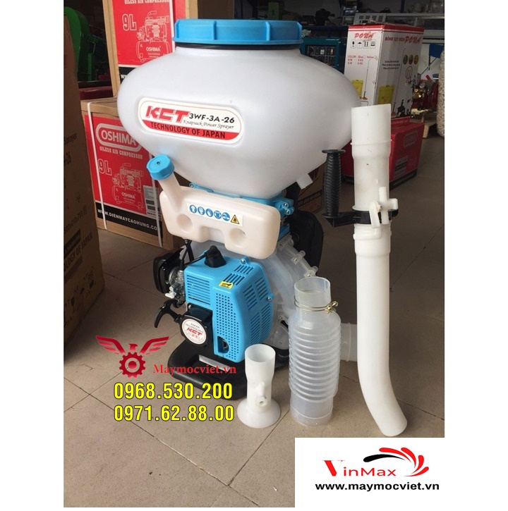 Máy xạ phân 3 chức năng KCT vừa phun dạng hạt , dạng nước , dạng vôi