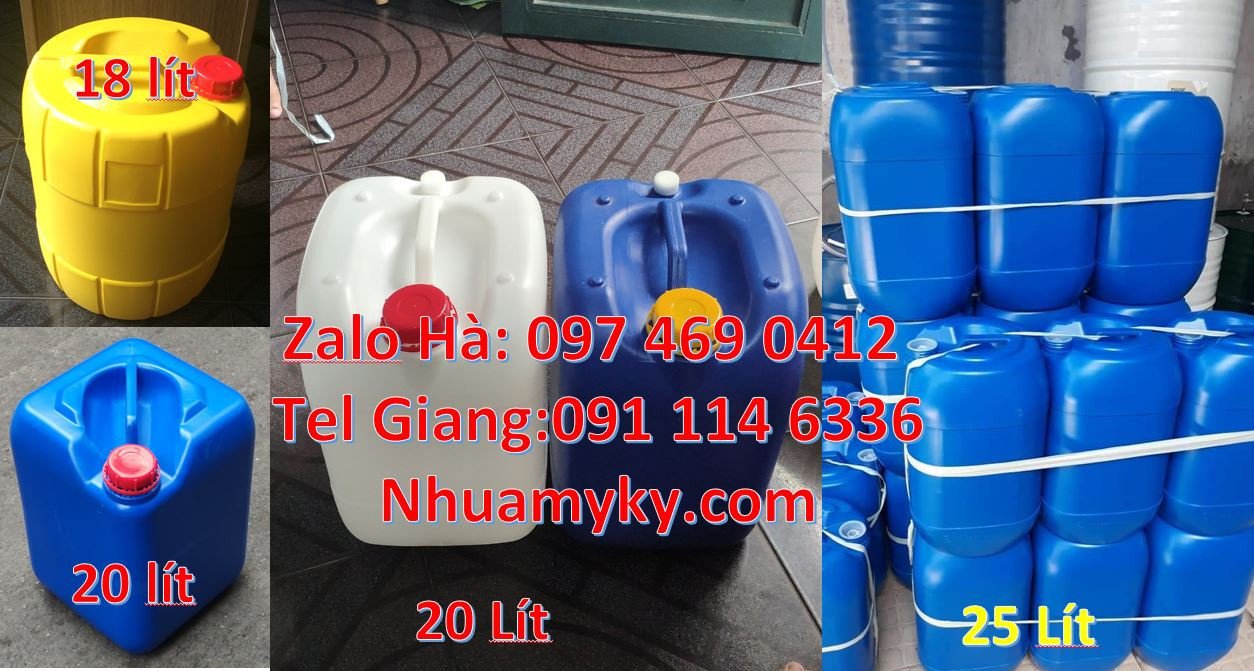 Bán can nhựa đựng hóa chất,can nhựa lớn 30l đựng chất lỏng màu xanh re