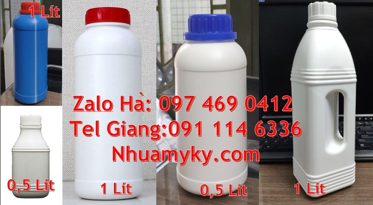 Bán chai nhựa 1l đựng hóa chất,chai nhựa đựng nước uống,thực phẩm rẻ