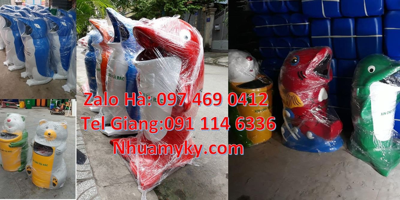 Bán thùng rác hình con vật chất lượng cao,thùng rác con thú cho trẻ em