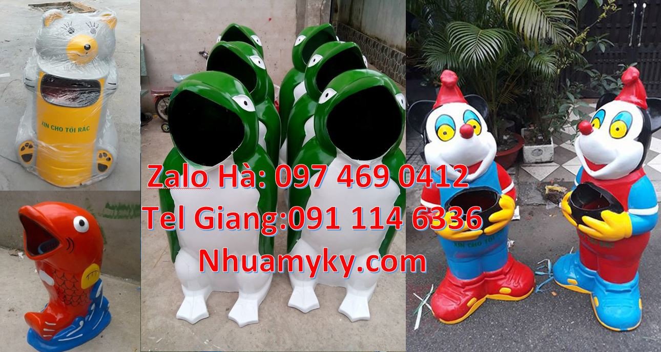 Bán thùng rác hình con vật chất lượng cao,thùng rác con thú cho trẻ em