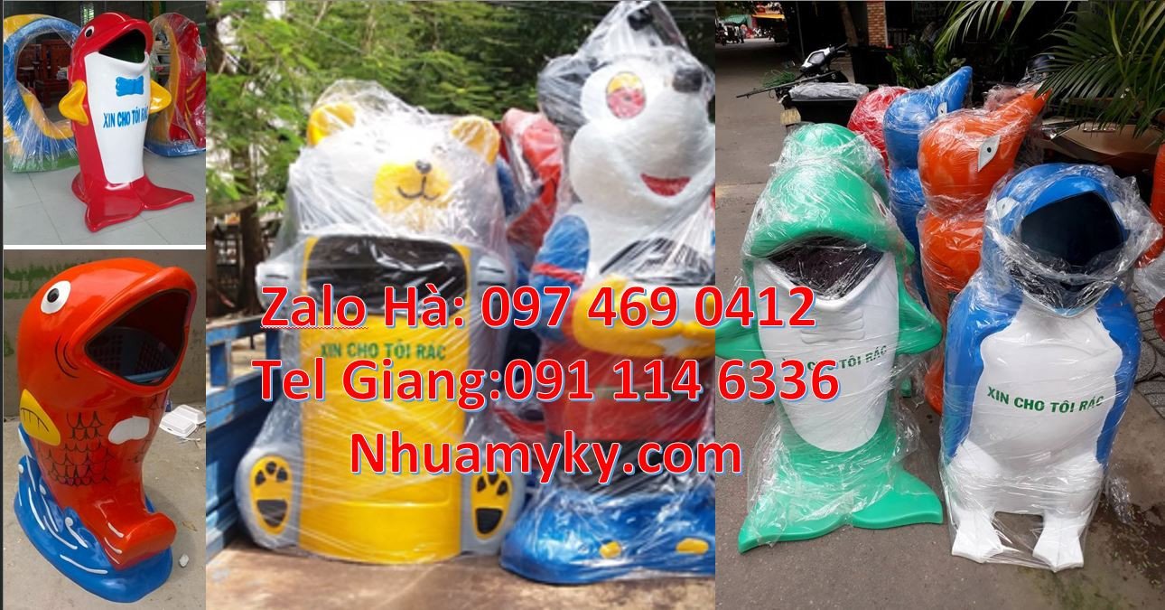 Bán thùng rác hình con vật chất lượng cao,thùng rác con thú cho trẻ em
