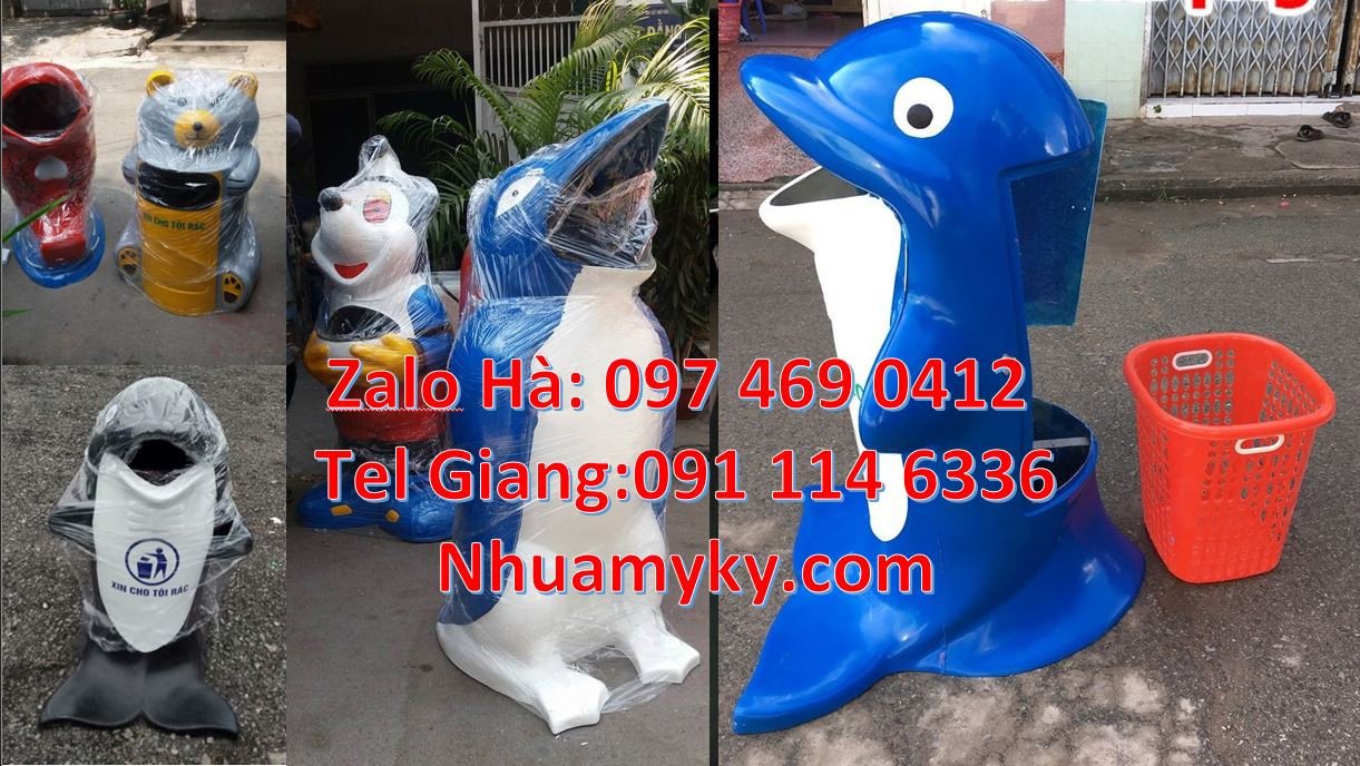 Bán thùng rác hình con vật chất lượng cao,thùng rác con thú cho trẻ em