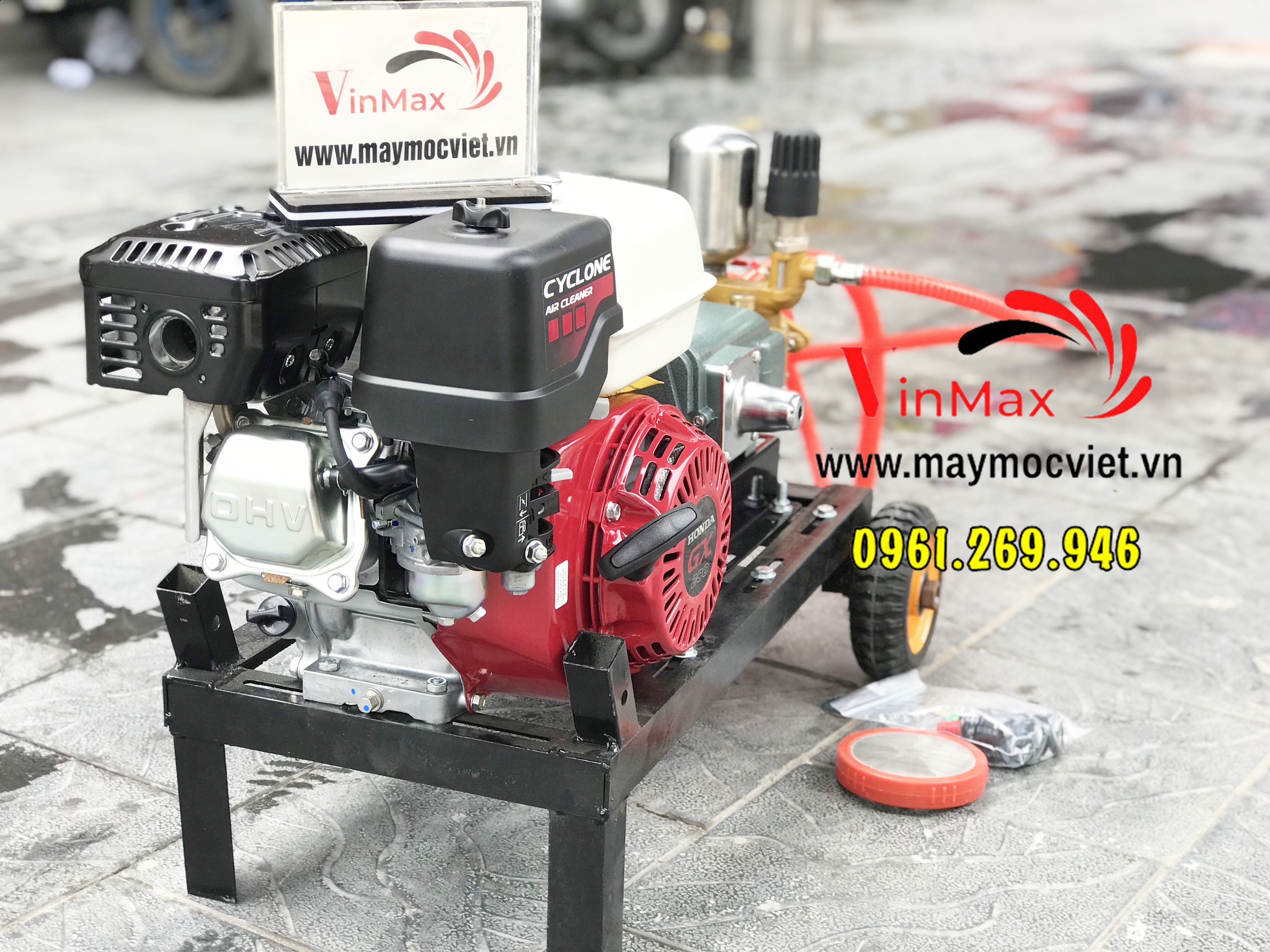 Máy xịt rửa xe dây đai 2HP động cơ Honda GX200