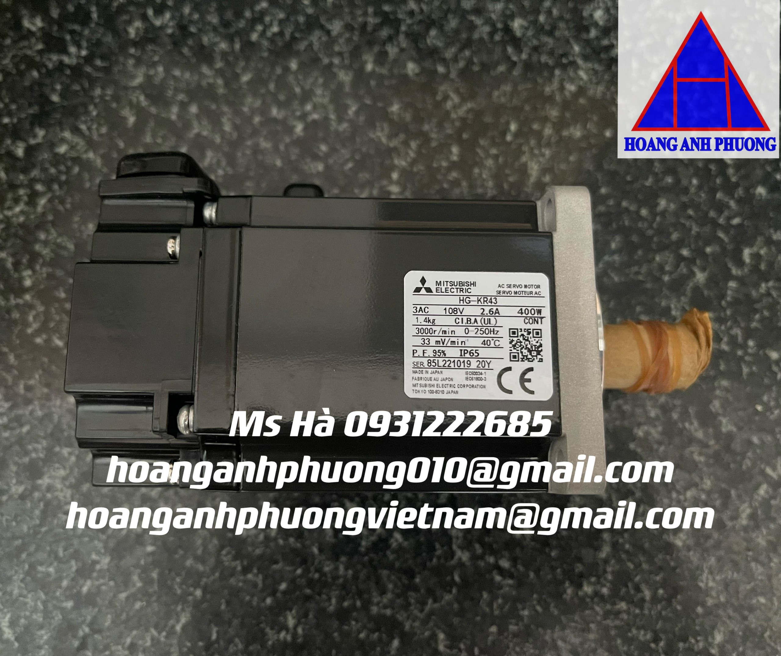 Motor 400W mitsubishi HG-KR43 nhập khẩu trực tiếp
