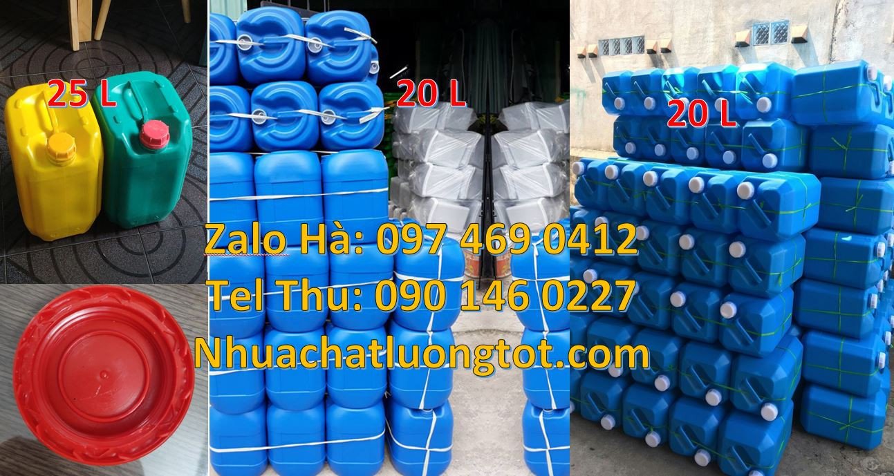 Bán can nhựa 25l giá rẻ,can nhựa hdpe đựng hóa chất nhuộm,can nhựa 25l