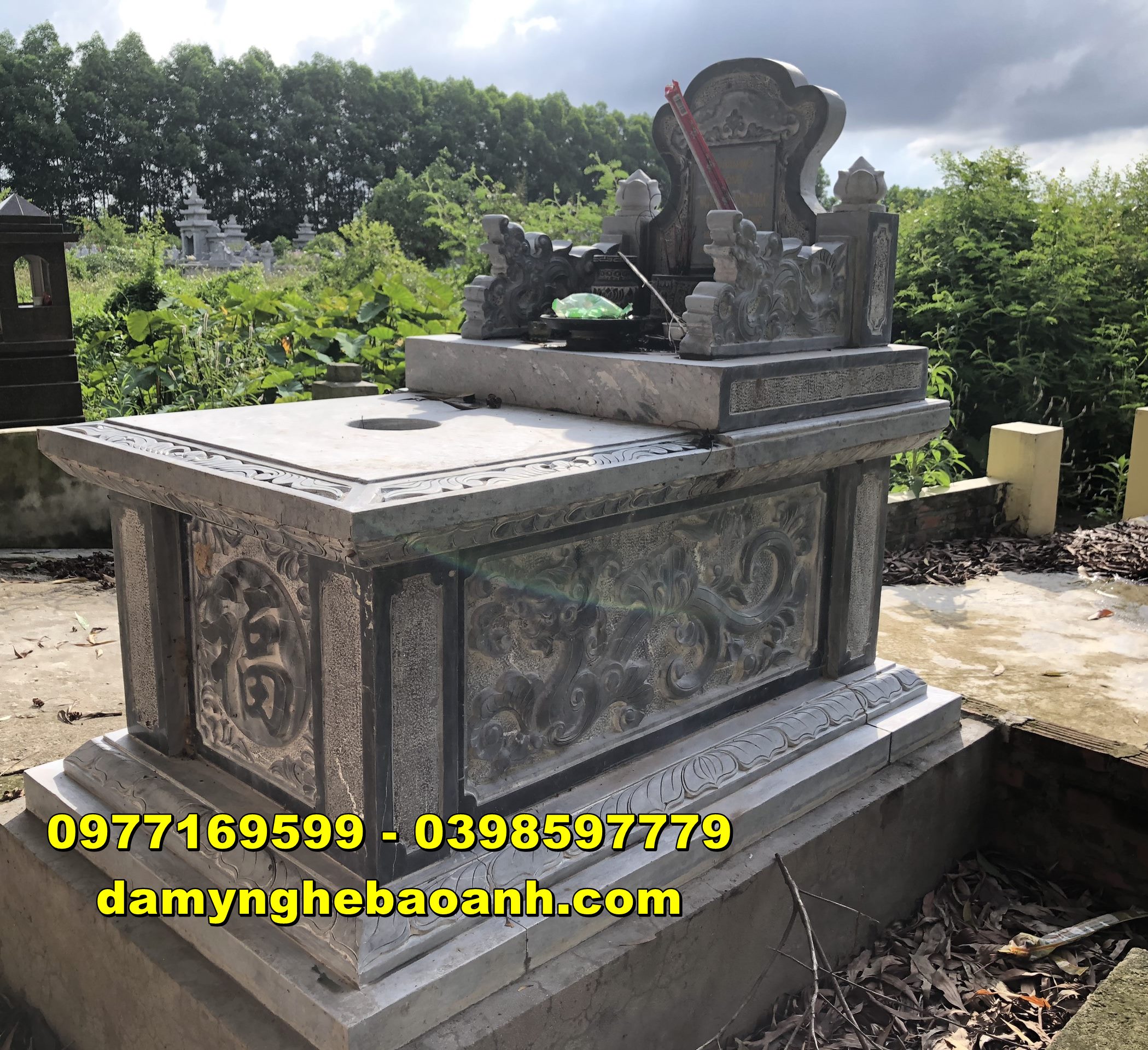 xây mộ đá tam sơn,mộ ngai đá cao cấp tại cần thơ
