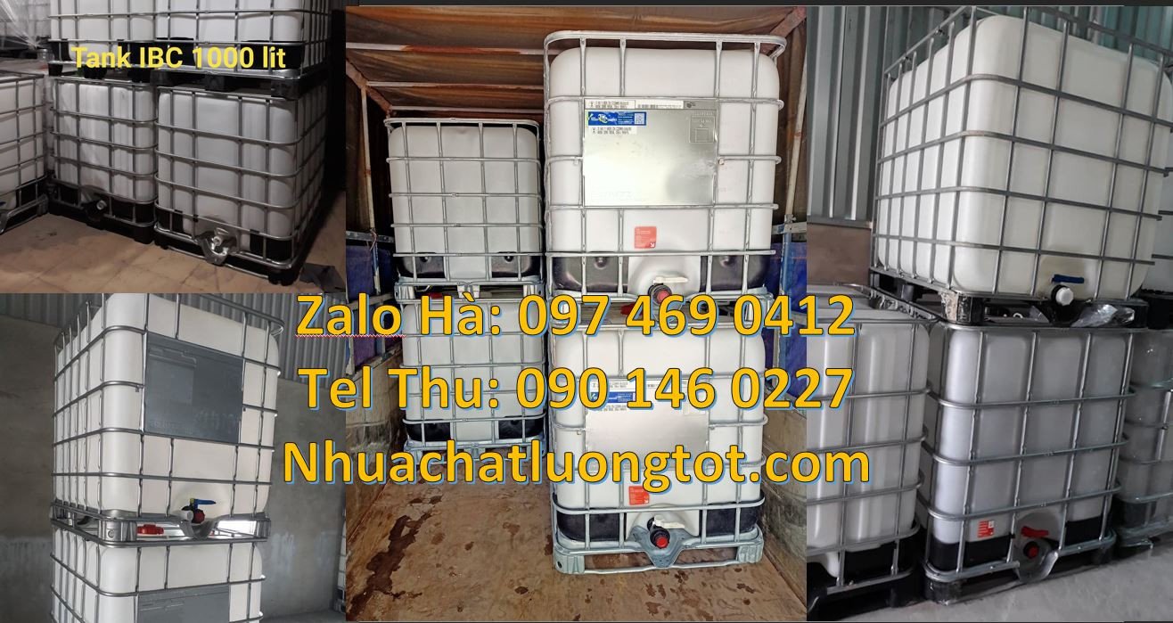 Bán bồn ibc 1000l đựng hóa chất giá rẻ,thùng nhựa 1000 lít đựng nước