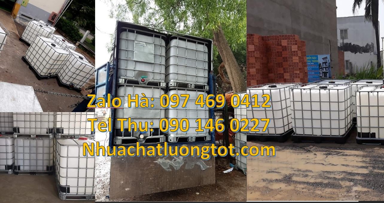 Bán bồn ibc 1000l đựng hóa chất giá rẻ,thùng nhựa 1000 lít đựng nước