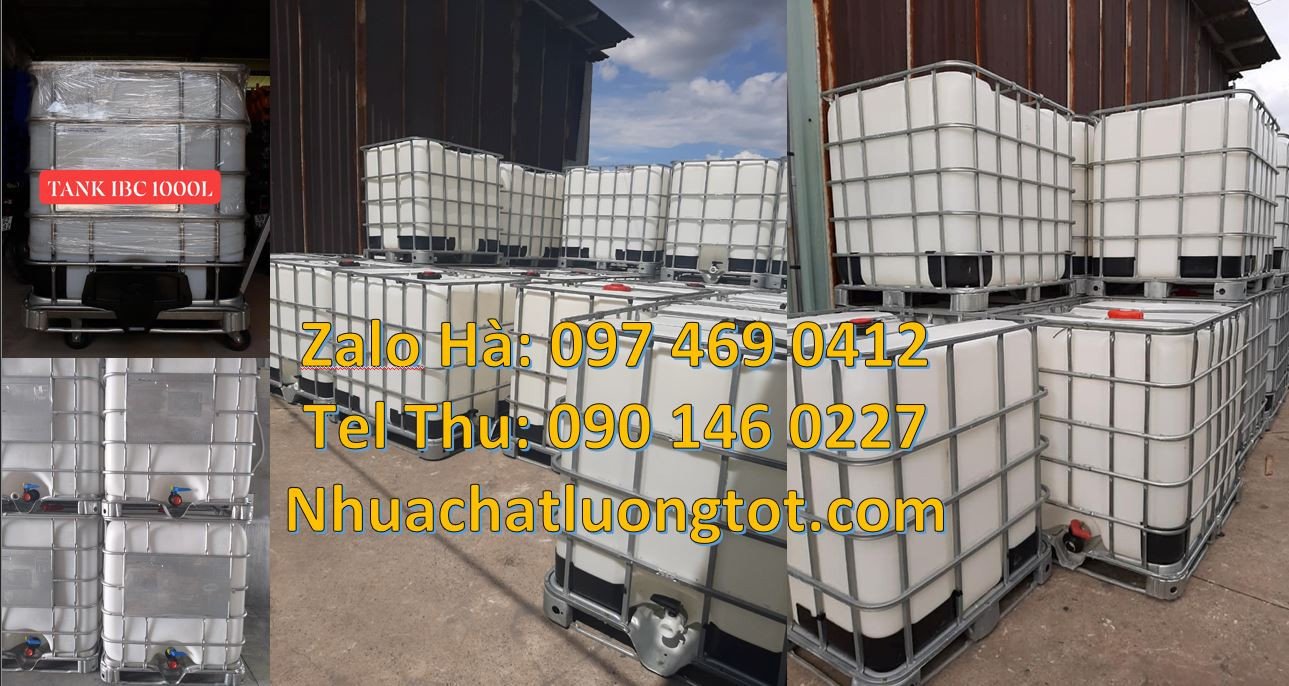 Bán bồn ibc 1000l đựng hóa chất giá rẻ,thùng nhựa 1000 lít đựng nước