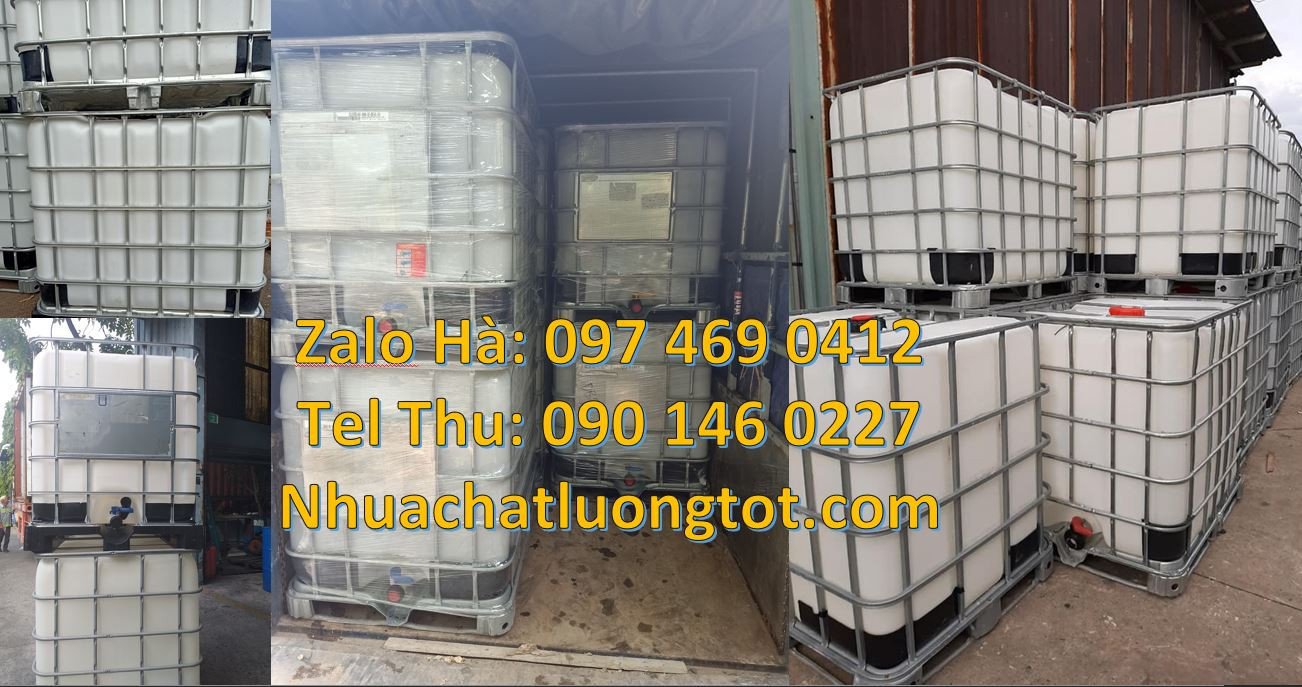 Bán bồn ibc 1000l đựng hóa chất giá rẻ,thùng nhựa 1000 lít đựng nước
