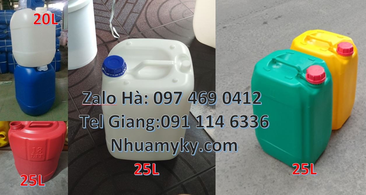 Bán can nhựa lớn đựng hóa chất công nghiệp,can nhựa xanh hdpe 30l mới