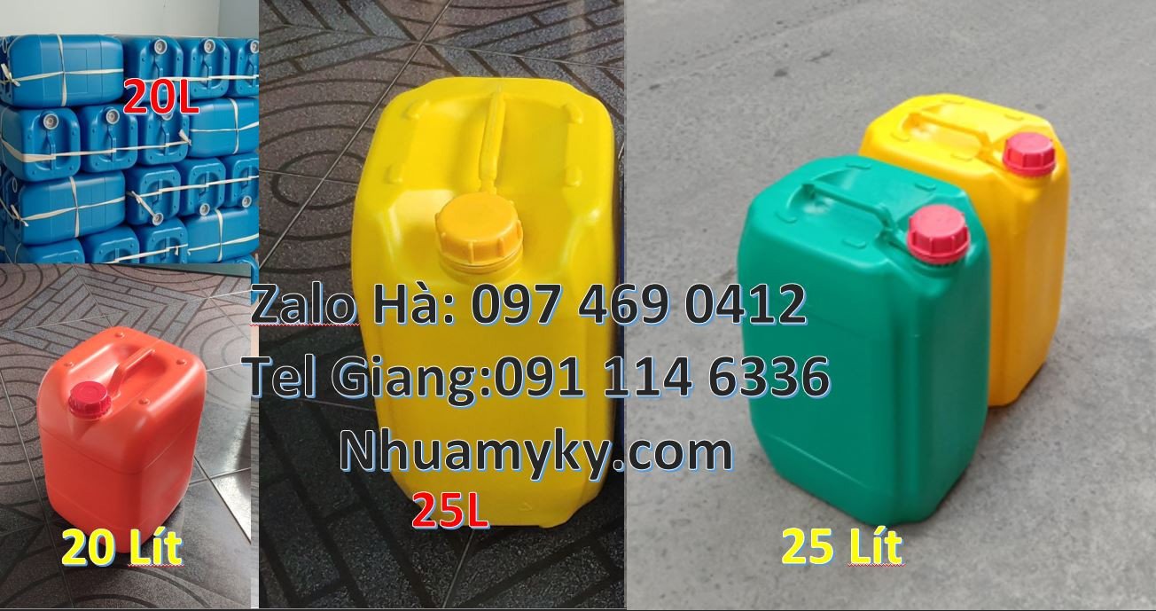 Bán can nhựa lớn đựng hóa chất công nghiệp,can nhựa xanh hdpe 30l mới