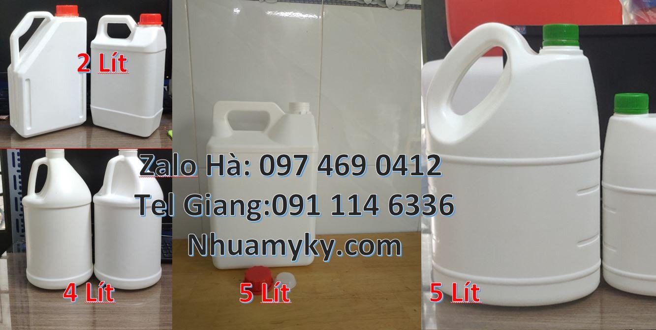 bán can nhựa nhỏ 5l màu trắng,can nhựa hdpe đựng hóa chất,can nhựa rẻ