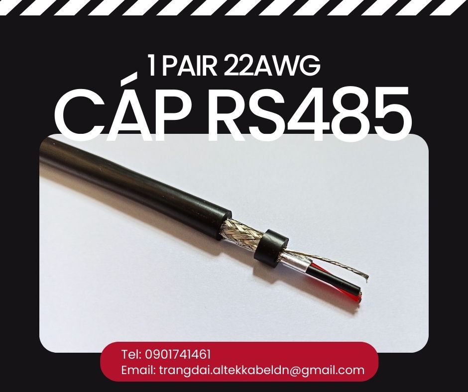 Cáp RS 485 1 pair 22awg ( 2 lõi vặn xoắn 0.34mm)