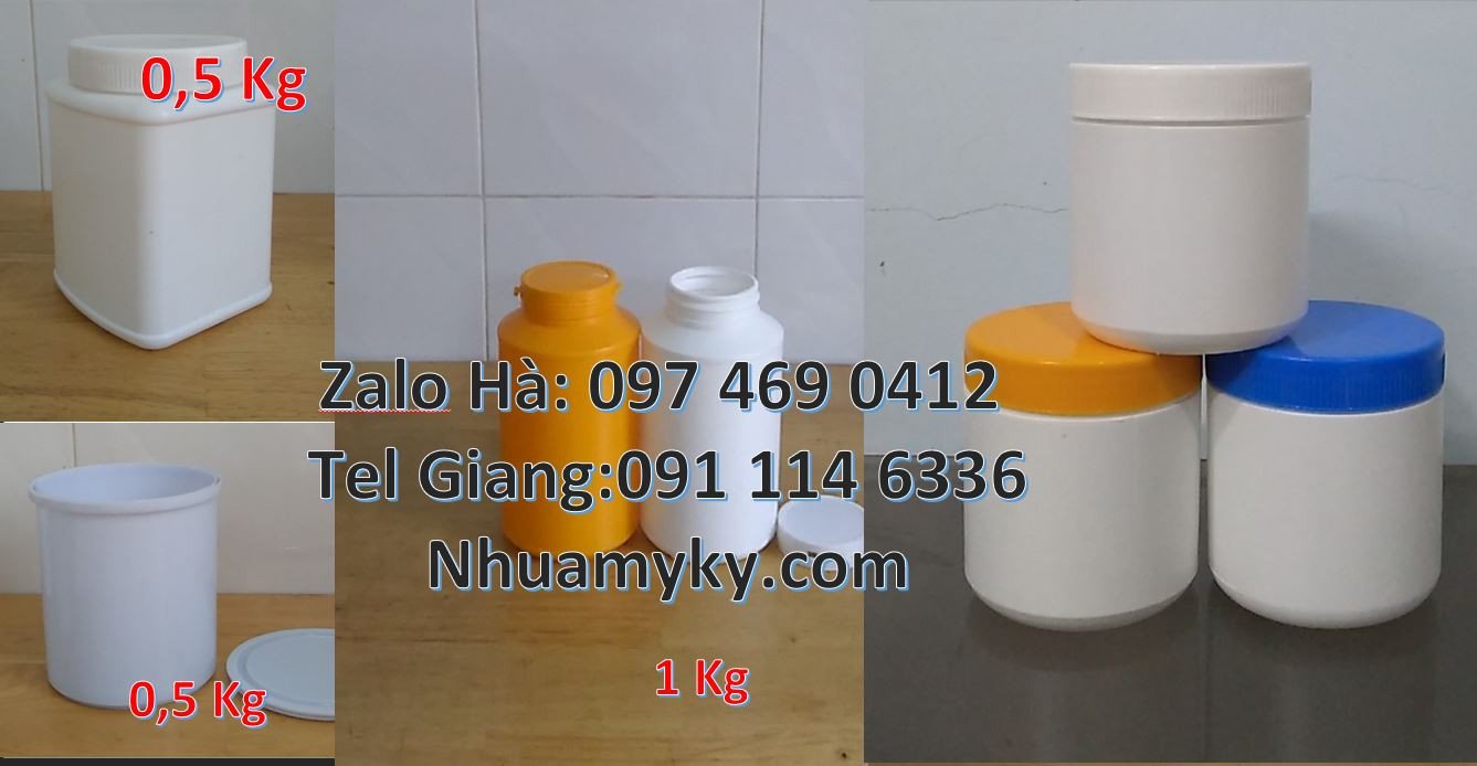 Bán hũ nhựa đựng thực phẩm bánh kẹo,hũ nhựa 1kg nắp nhỏ,hũ nhựa 50g rẻ