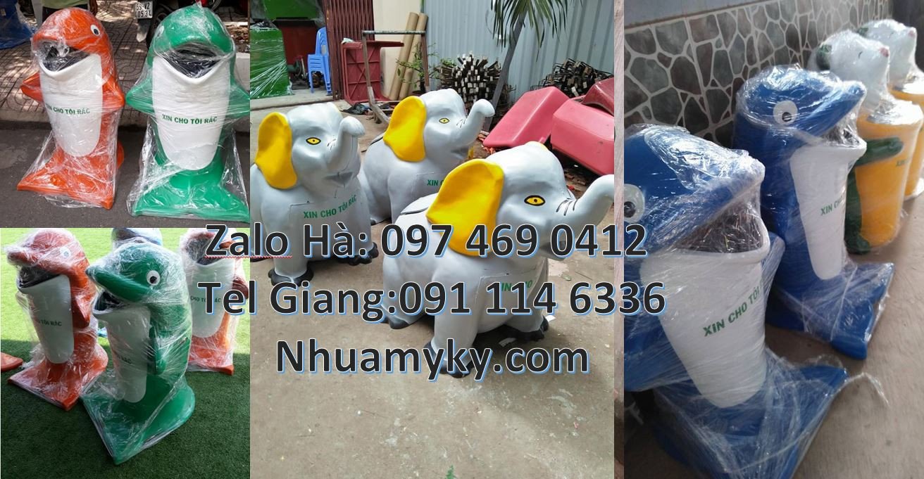 Bán thùng rác hình con cá heo giá rẻ,thùng rác hình con thú chất lượng