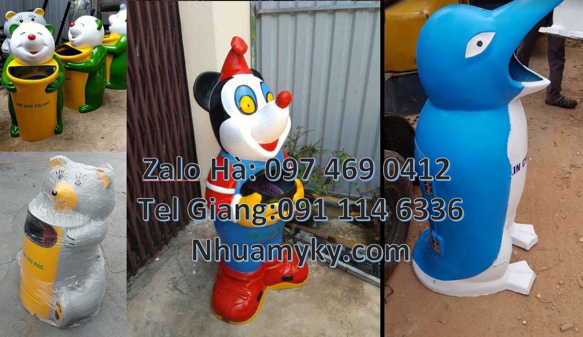 Bán thùng rác hình con cá heo giá rẻ,thùng rác hình con thú chất lượng