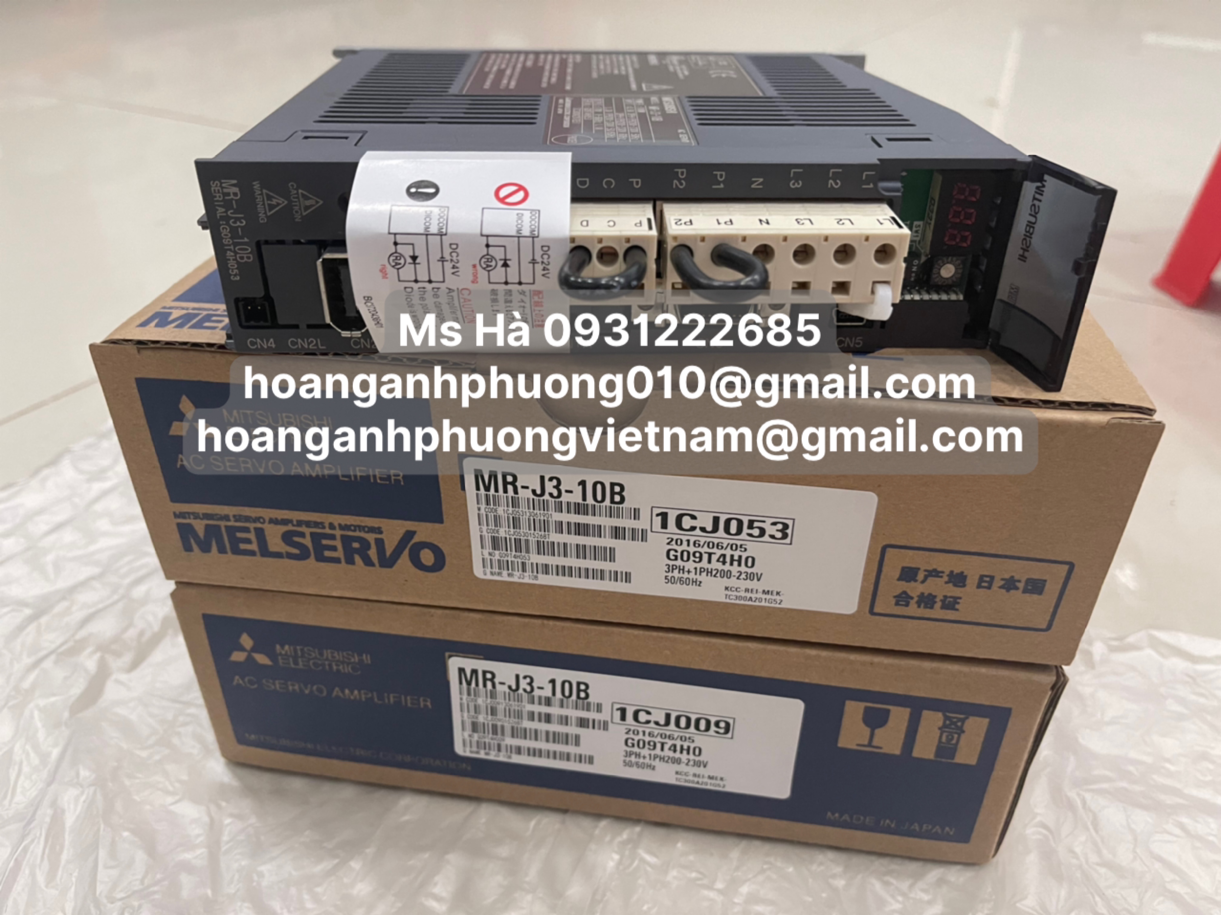 Servo 100W mitsubishi MR-J3-10B dòng điều khiển mới 100%