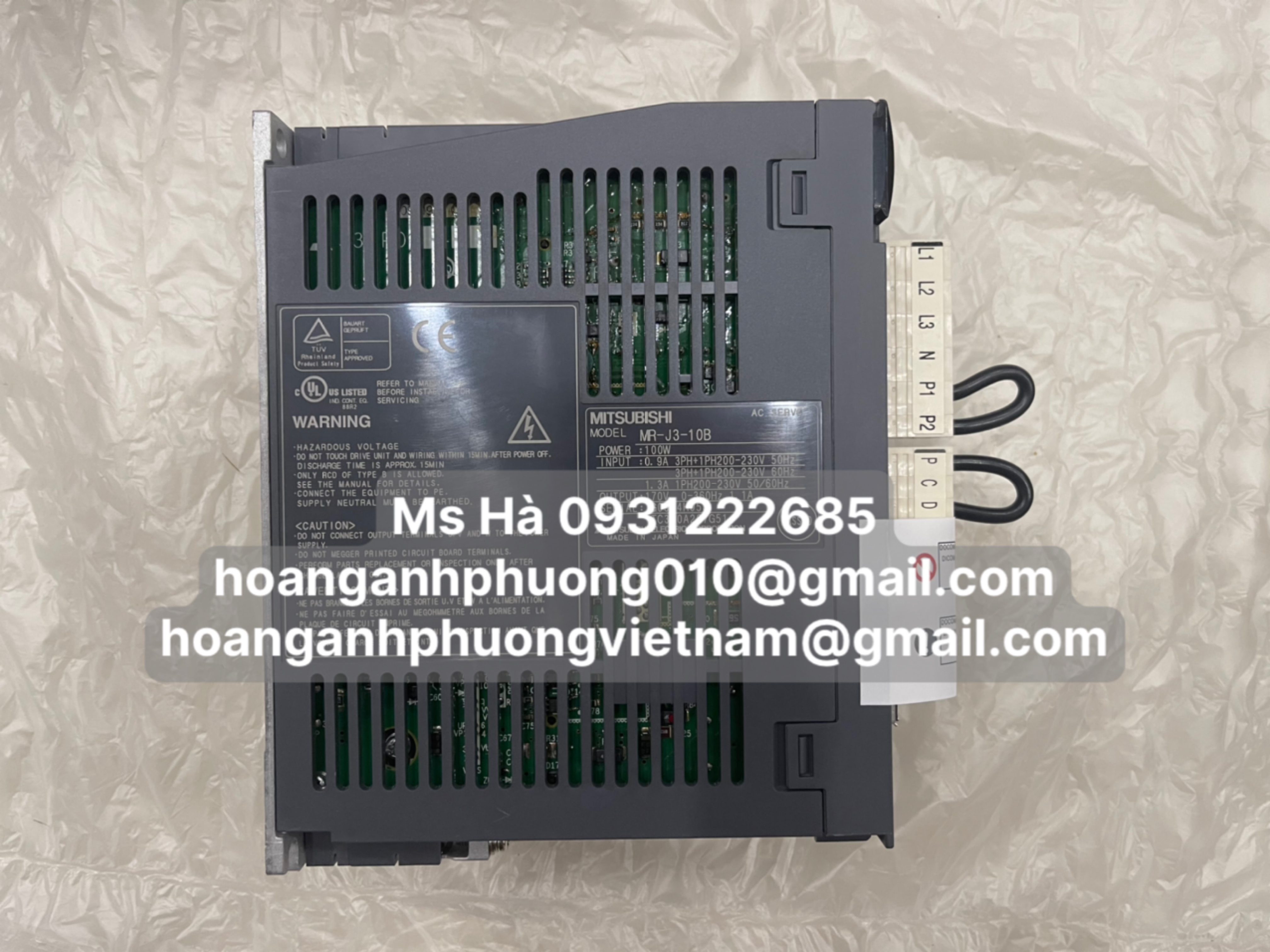 Servo 100W mitsubishi MR-J3-10B dòng điều khiển mới 100%