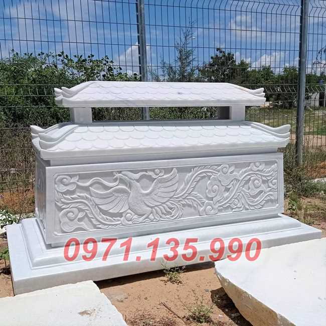 Mộ đá người mất trẻ - Mẫu mộ bằng đá trắng đẹp bán Toàn Quốc