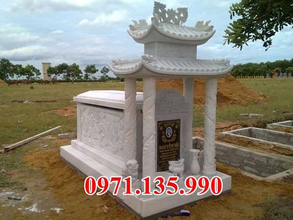 Mộ đá người mất trẻ - Mẫu mộ bằng đá trắng đẹp bán Toàn Quốc