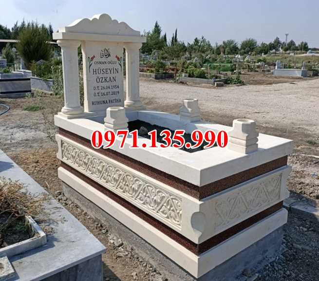 Mộ đá người mất trẻ - Mẫu mộ bằng đá trắng đẹp bán Toàn Quốc