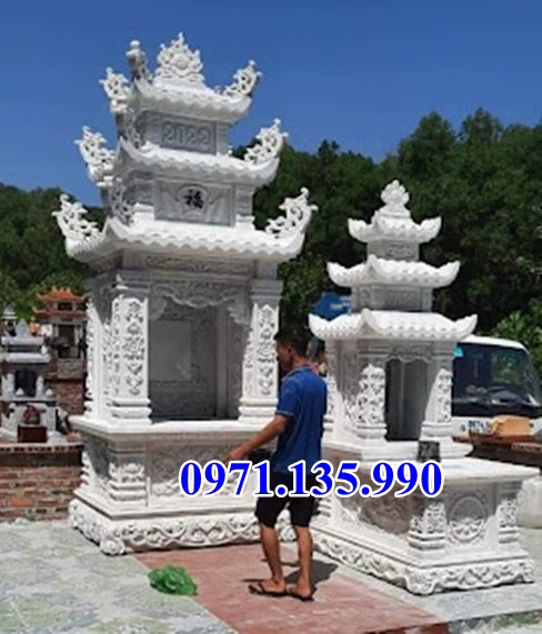 Mộ đá người mất trẻ - Mẫu mộ bằng đá trắng đẹp bán Toàn Quốc