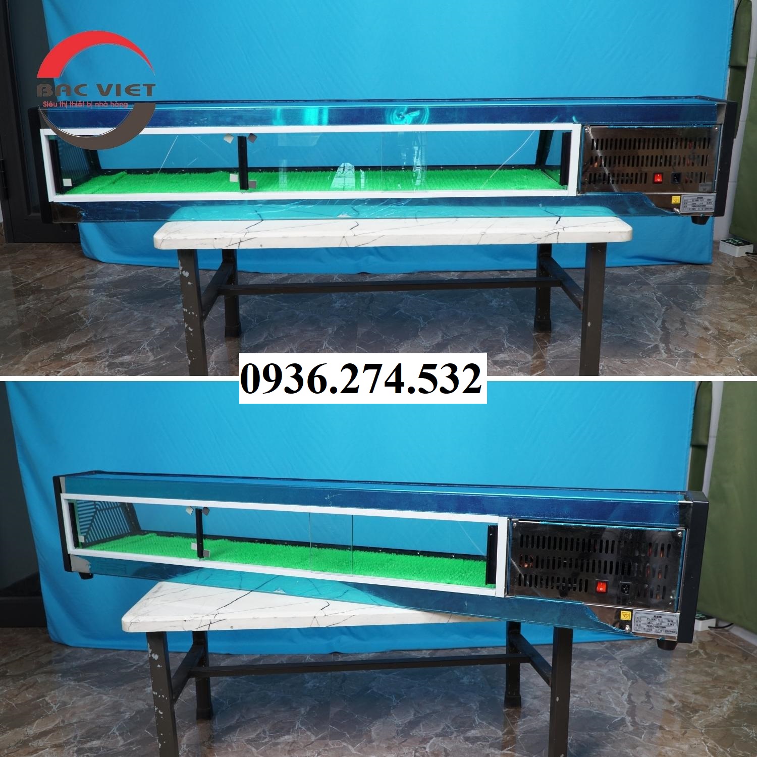 Tủ trưng bày và bảo quan Sushi 1 tầng cao cấp dài 1m8