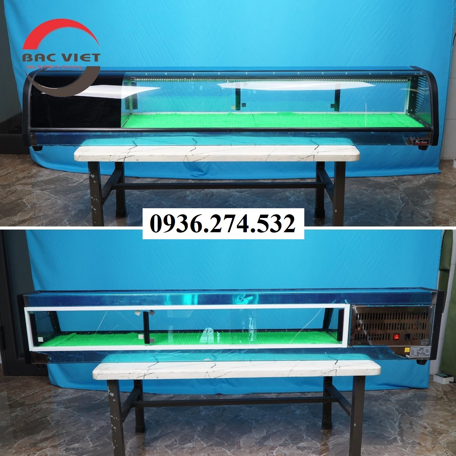 Tủ trưng bày và bảo quan Sushi 1 tầng cao cấp dài 1m8