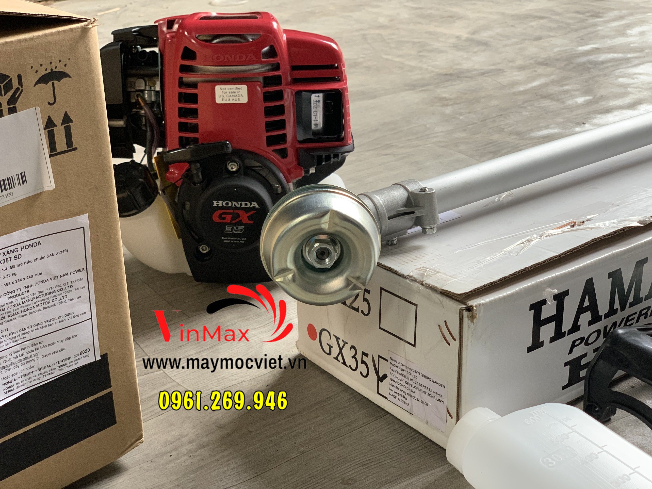 Máy cắt cỏ Honda Hamashiwa HCM-200 động cơ Honda GX35 Thái Lan
