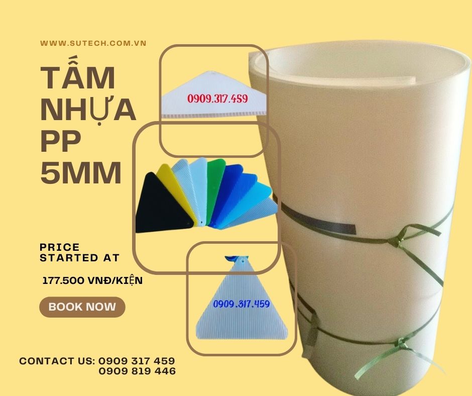 Tấm nhựa pp danpla 5mm, tấm nhựa rỗng pp danpla