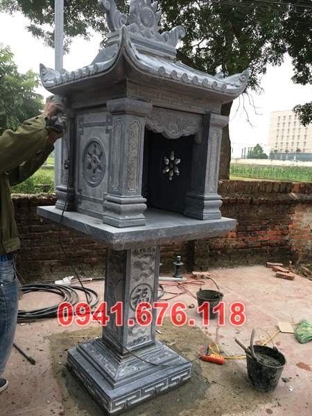 214 am thờ đá đẹp bán phú thọ - thiết kế cây hương miếu củng kỳ đài