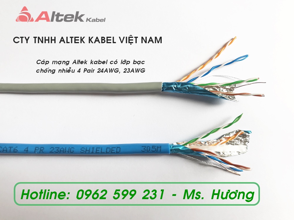 Cáp mạng ALtek kabek UTP Cat5e, FTP5e, UTP cat6, FTP6