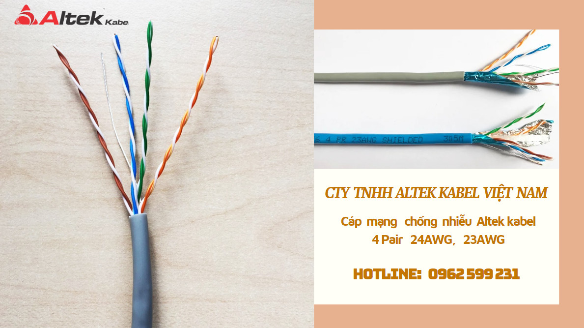 Cáp mạng ALtek kabek UTP Cat5e, FTP5e, UTP cat6, FTP6