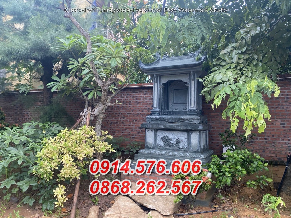 Mẫu 404 am miếu hương án khóm thờ đá bán vĩnh long - bàn thờ ông thiên
