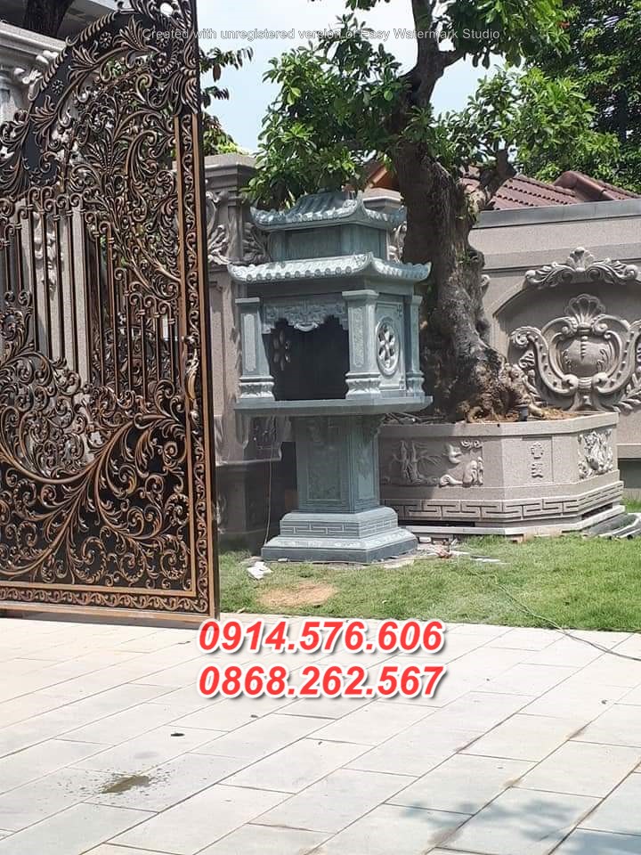 Mẫu 404 am miếu hương án khóm thờ đá bán vĩnh long - bàn thờ ông thiên