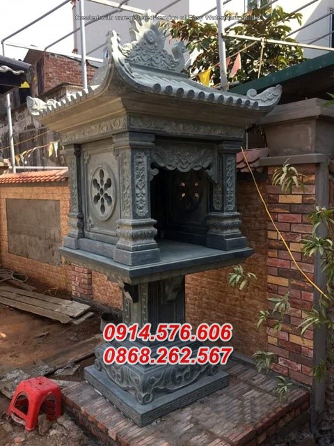 Mẫu 404 am miếu hương án khóm thờ đá bán vĩnh long - bàn thờ ông thiên